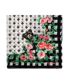 Шелковый шарф с цветочным принтом