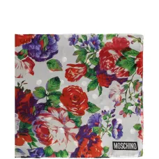 Шарф в цветочный принт в горошек