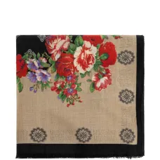 Шарф с цветочным принтом