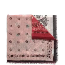 Шарф из кашемира с принтом «пейсли» и бахромой