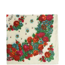 Шелковый шарф с цветочным принтом