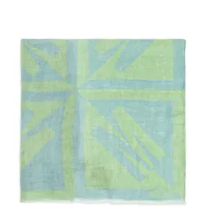 Льняной шарф с геометрическим принтом