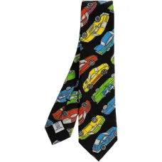 Галстук с принтом автомобилей