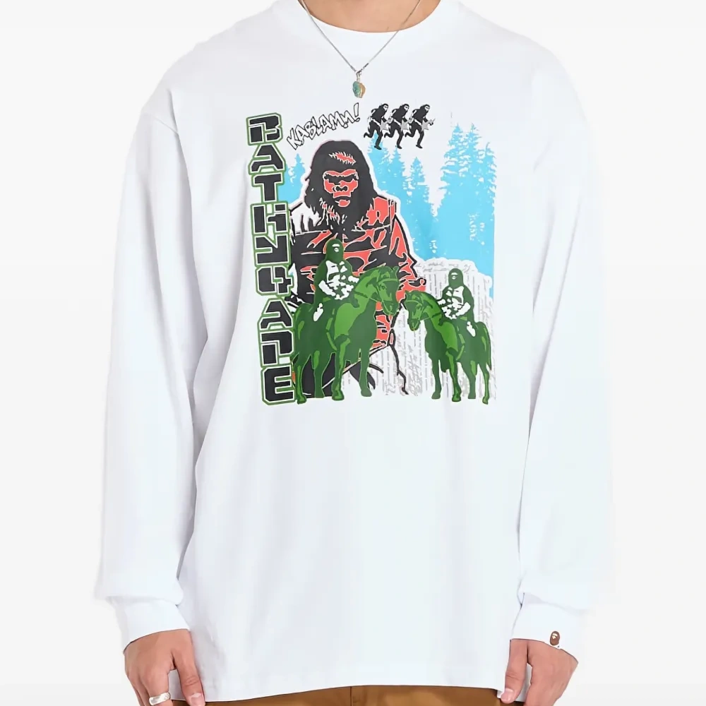 Лонгслив с принтом яблока