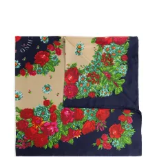 Шелковый шарф с цветочным принтом