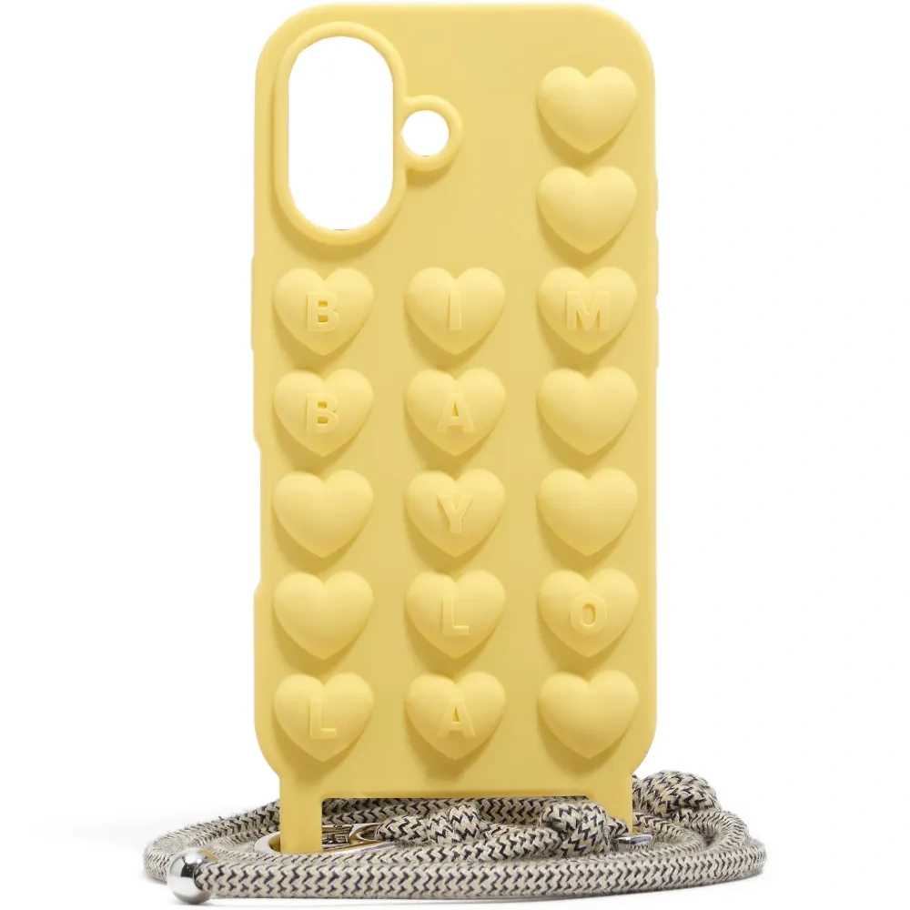 Чехол для iPhone 16 с декором в форме сердца