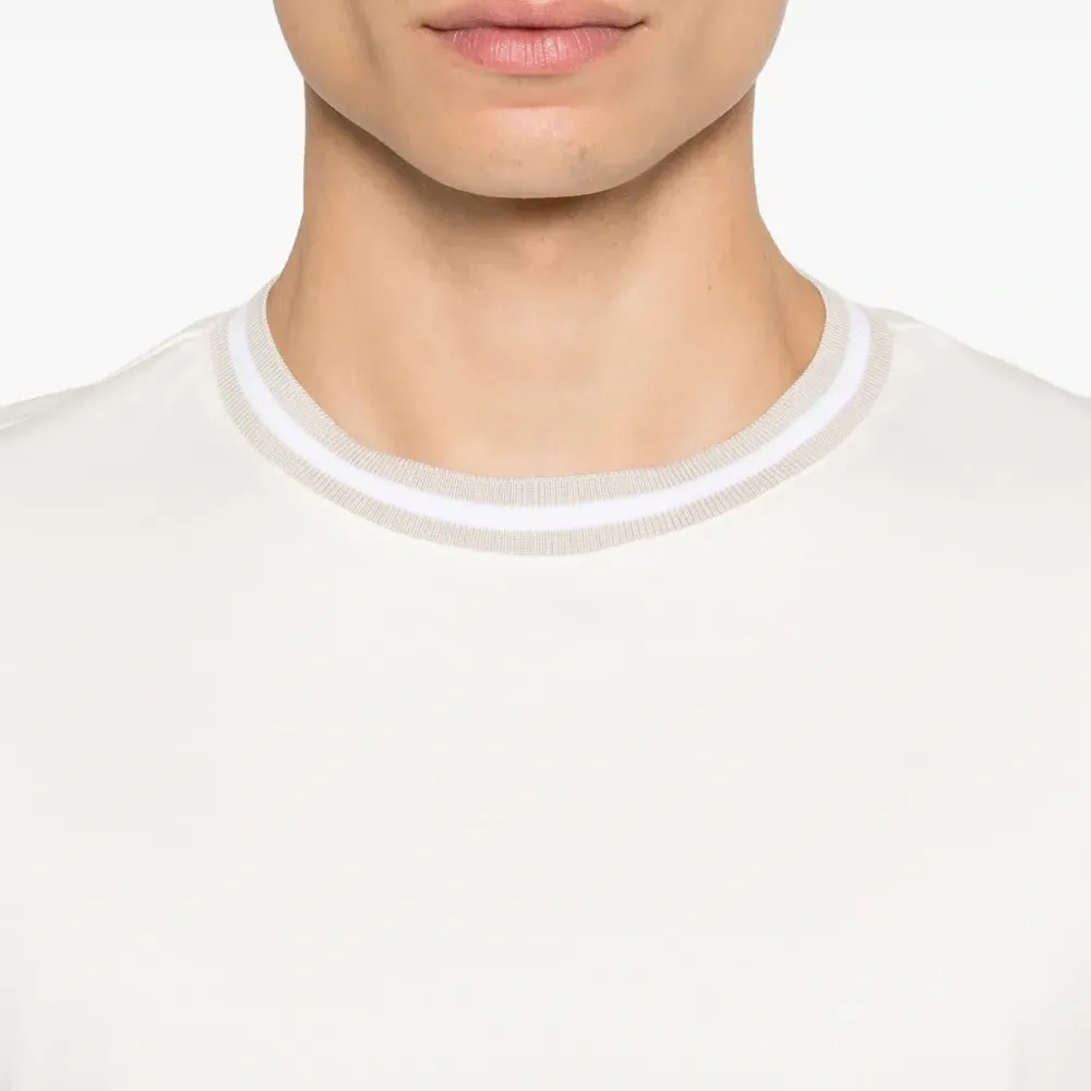 Футболка с ребристой отделкой