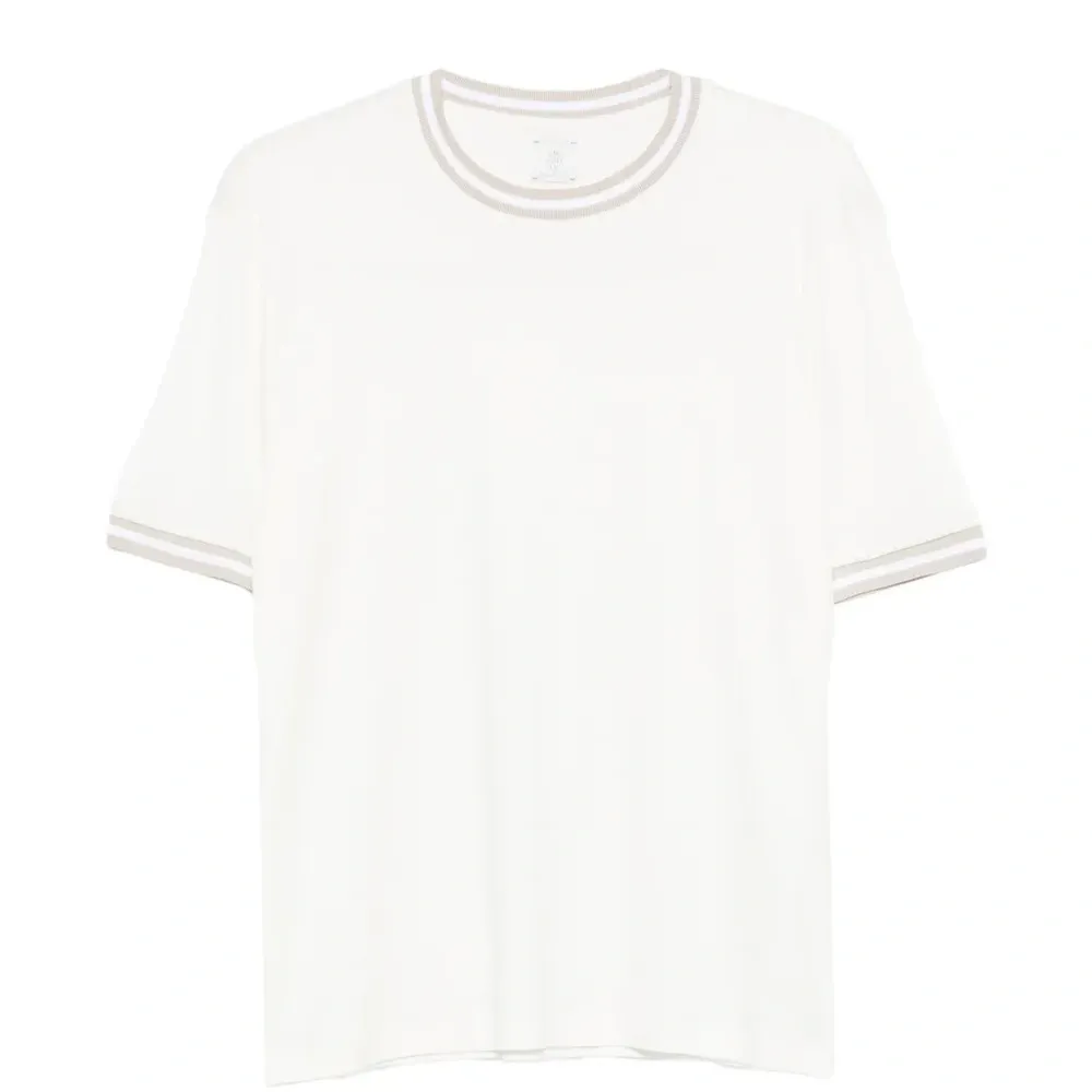 Футболка с ребристой отделкой