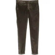 Брюки с эффектом вельвета и шлевками для пояса