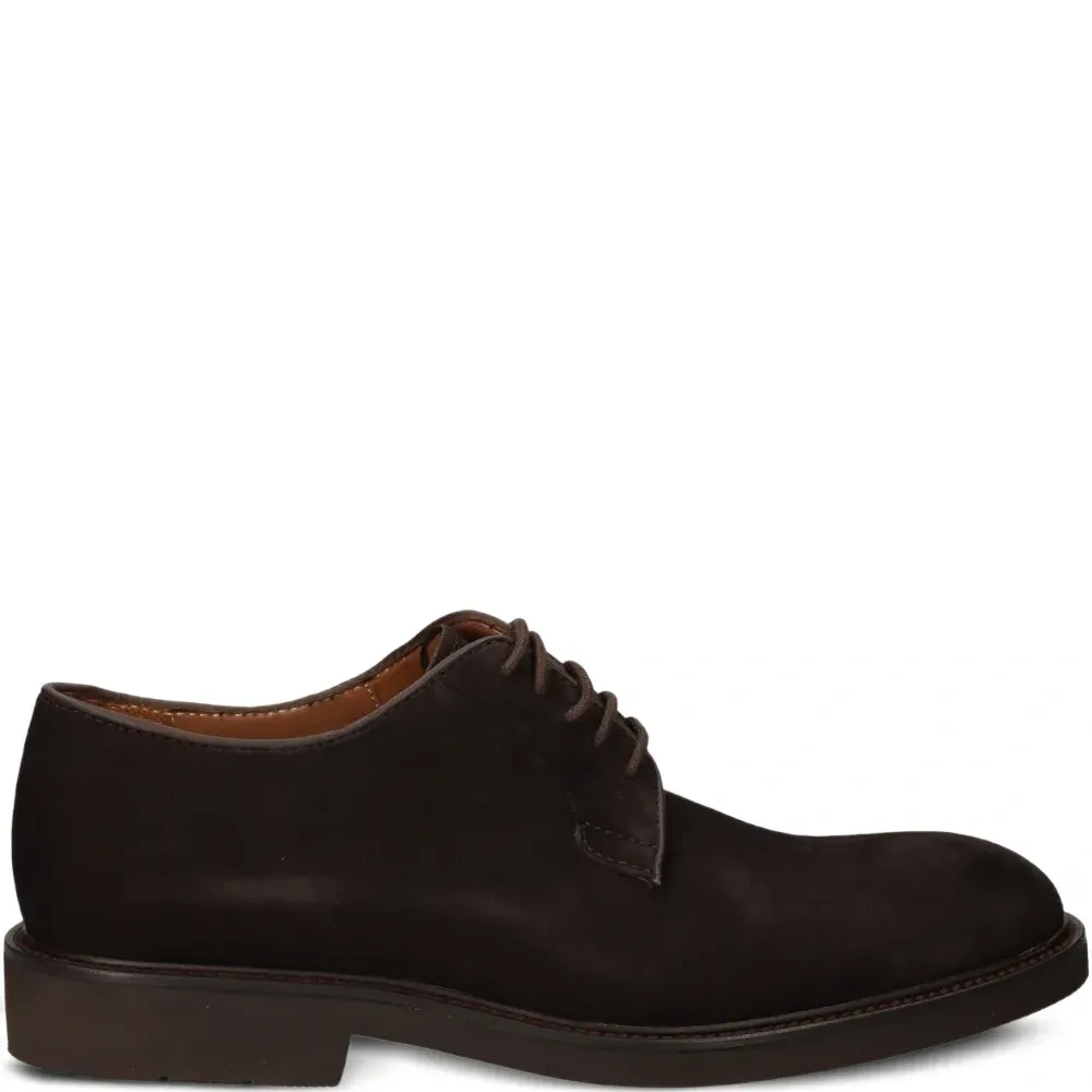 Замшевые дерби на шнуровке