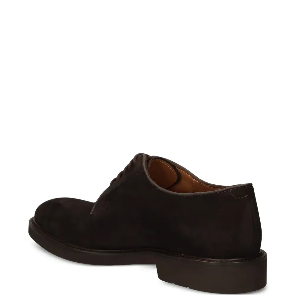 Замшевые дерби на шнуровке