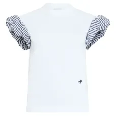 Футболка с полосатыми рукавами