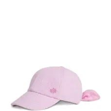 Кутюрная кепка с вышитым логотипом и бантом