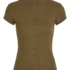 Ребристый топ Raelynn на пуговицах