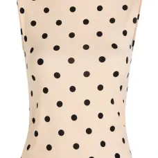 Топ с вырезом-лодочкой и узором в горох Топ с вырезом-лодочкой и узором в горох