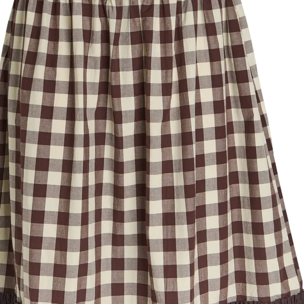 Клетчатая юбка миди Ava с оборками