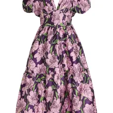 Жаккардовое платье миди Floraison