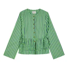 Блузка в полоску на пуговицах