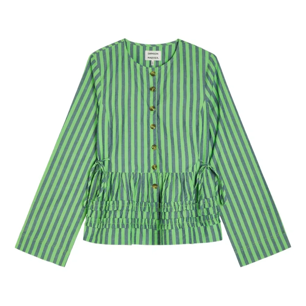 Блузка в полоску на пуговицах