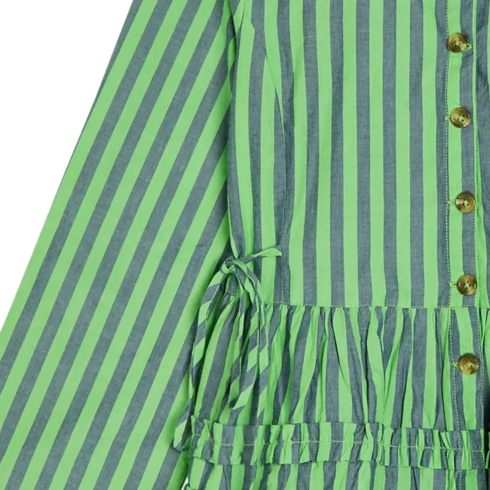 Блузка в полоску на пуговицах