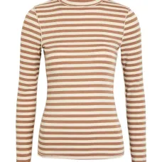 Полосатый топ с высоким воротником Полосатый топ с высоким воротником