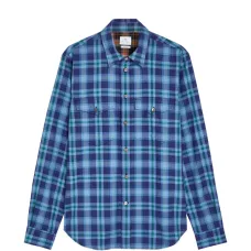 Клетчатая рубашка с нагрудным карманом Клетчатая рубашка с нагрудным карманом