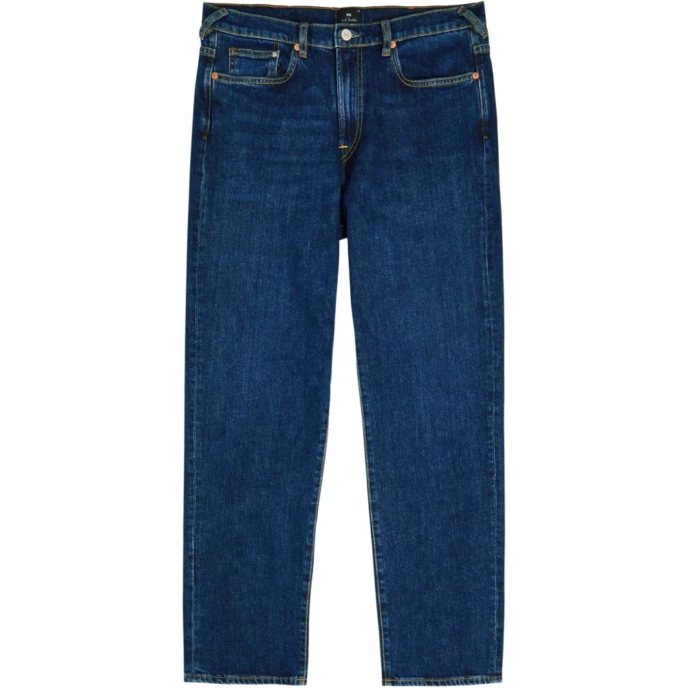 Джинсы из денима с эффектом выварки