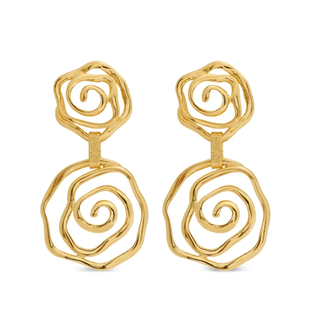 Серьги-подвески «Цветочный вихрь»