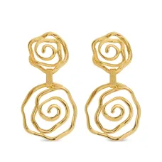 Серьги-подвески «Цветочный вихрь»