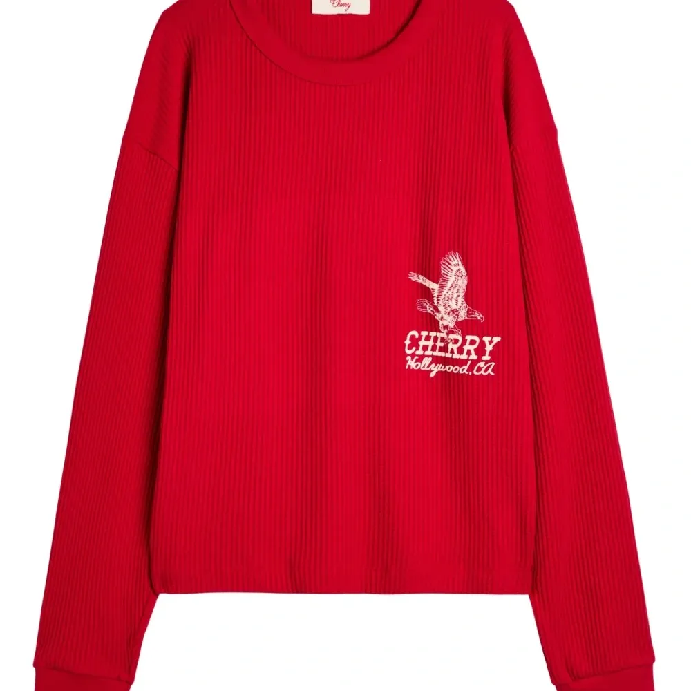 Футболка с длинными рукавами и вышивкой