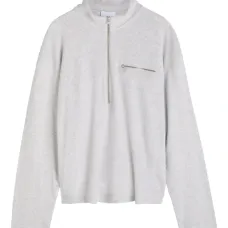 Махровая толстовка с воротником на молнии