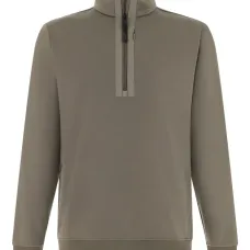 Свитер с воротником-стойкой на молнии