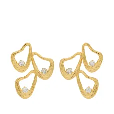 Фактурные украшенные серьги