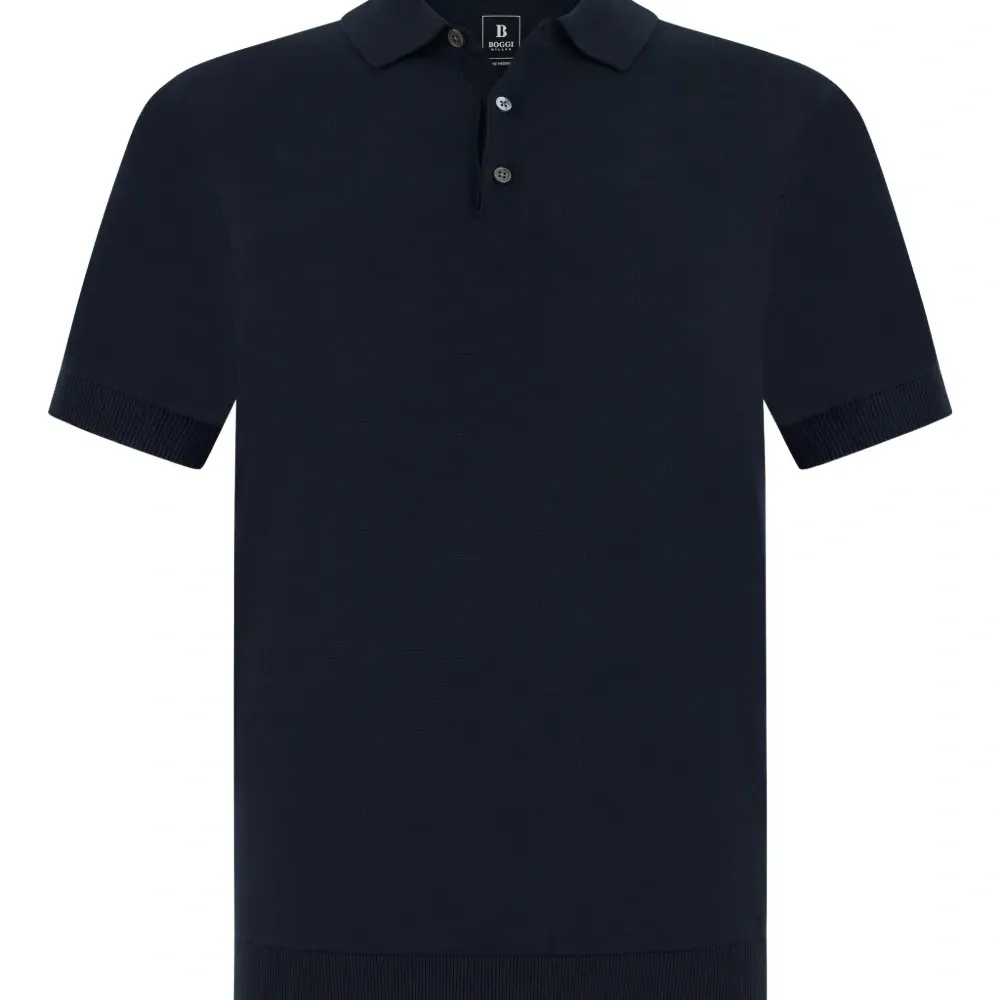 Вязаный джемпер-поло с перламутровыми пуговицами