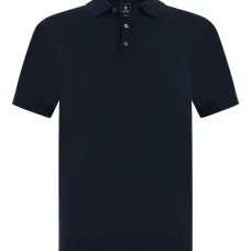 Вязаный джемпер-поло с перламутровыми пуговицами