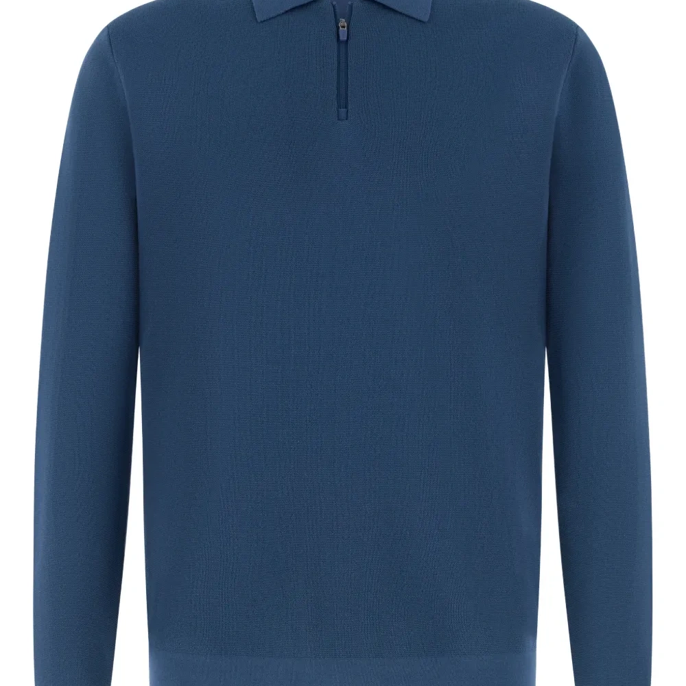 Вязаное поло на молнии