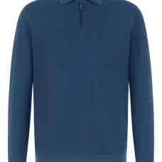 Вязаное поло на молнии