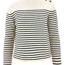 Кофта на пуговицах с полосатым узором