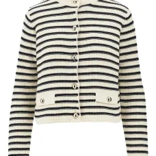 Кардиган в полоску на пуговицах