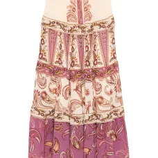 Макси-юбка с ярусами и узором "пейсли"