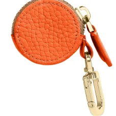 Двухцветный чехол для AirTag из тисненой кожи