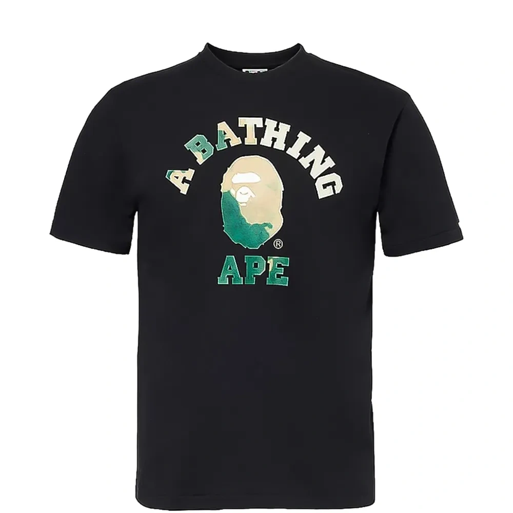 Футболка в стиле тай-дай с университетским принтом