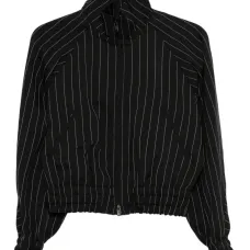 Бомбер с полосатым узором