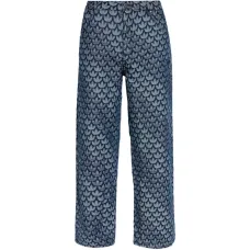 Джинсы из денима с узором