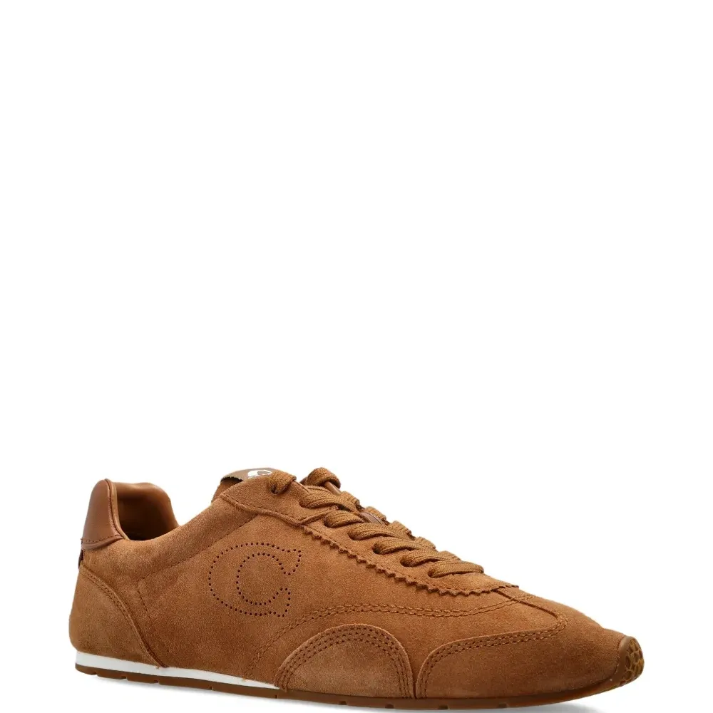 Замшевые кеды на шнуровке