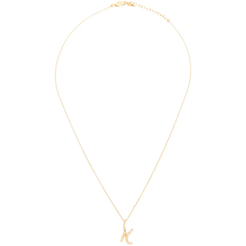 Мини-колье с изогнутой подвеской-буквой
