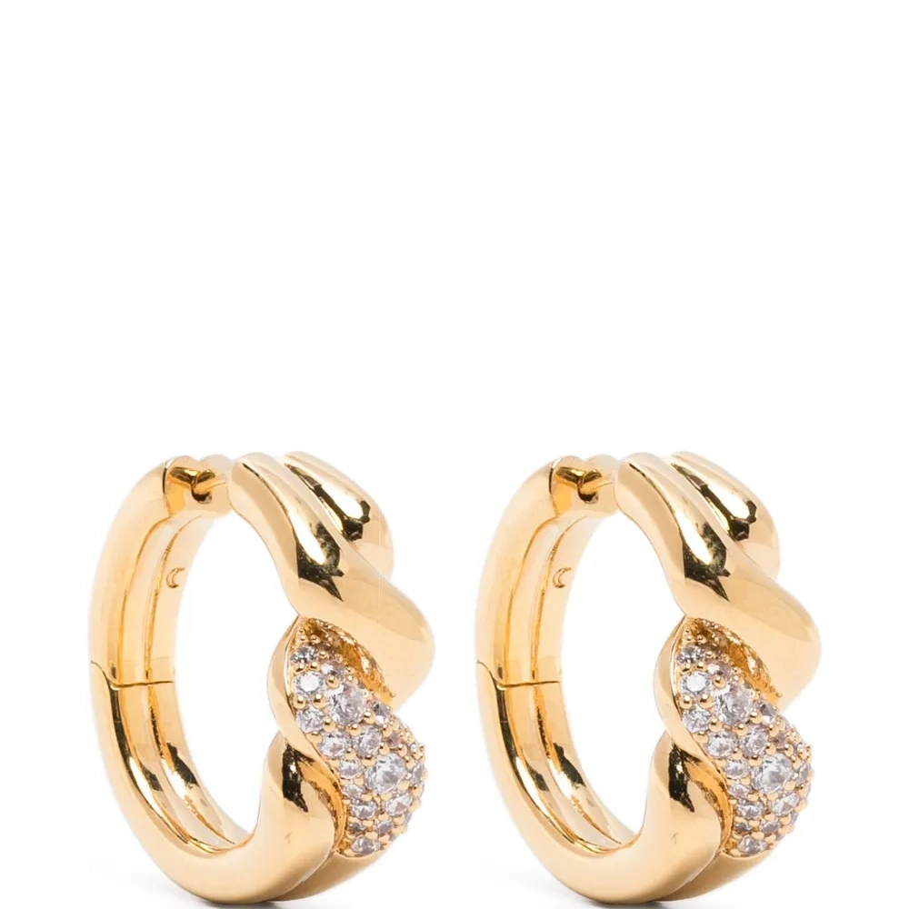 Маленькие серьги-кольца Molten