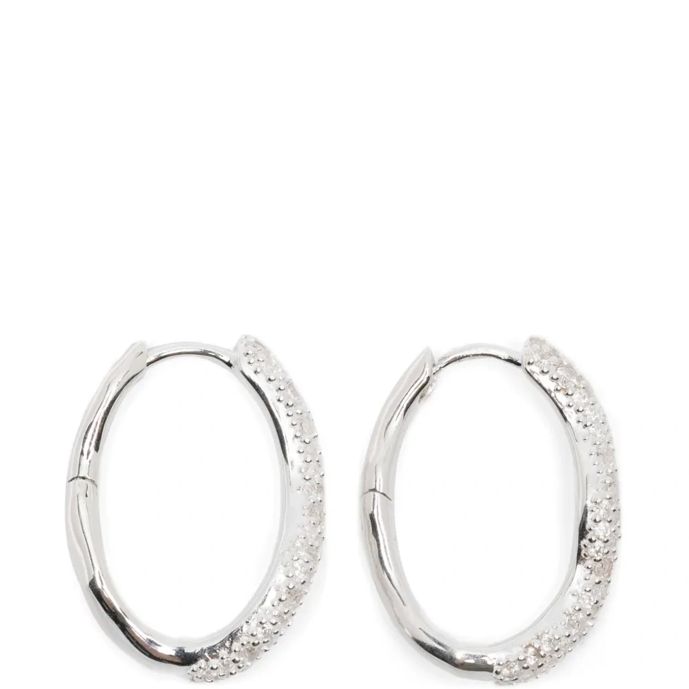 Серебряные серьги-кольца Molten