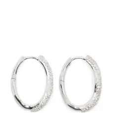 Серебряные серьги-кольца Molten