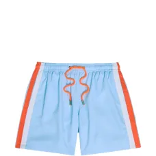 Шорты на кулиске с полосатой отделкой